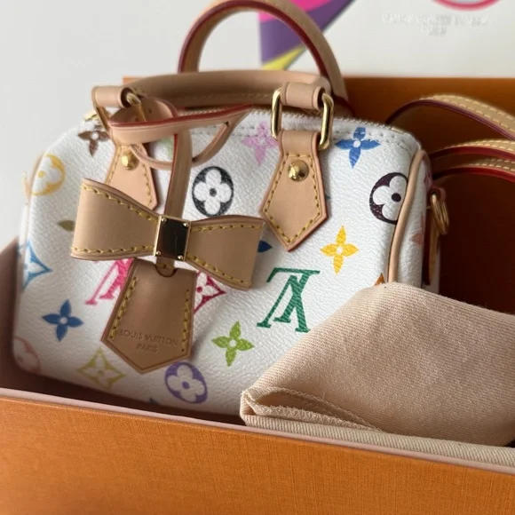 Louis Vuitton Murakami White Multicolor Nano Speedy Bag - Picture 16 of 16